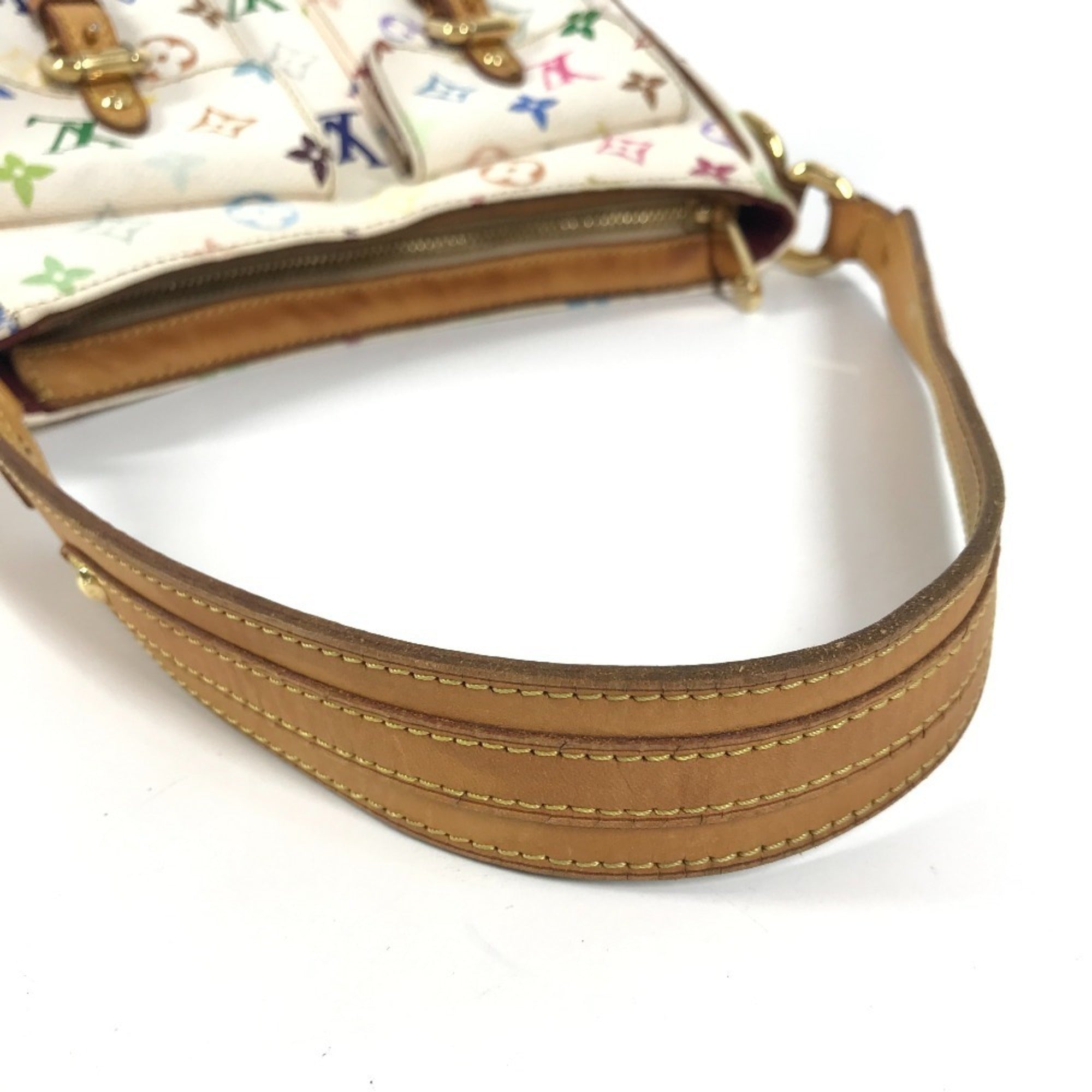 Louis Vuitton White Coated Canvas Shoulder Bag