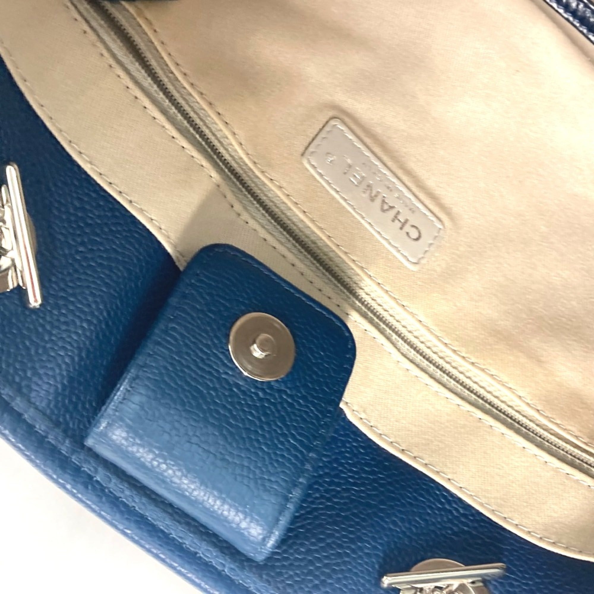 Chanel Navy Leather Shoulder Bag