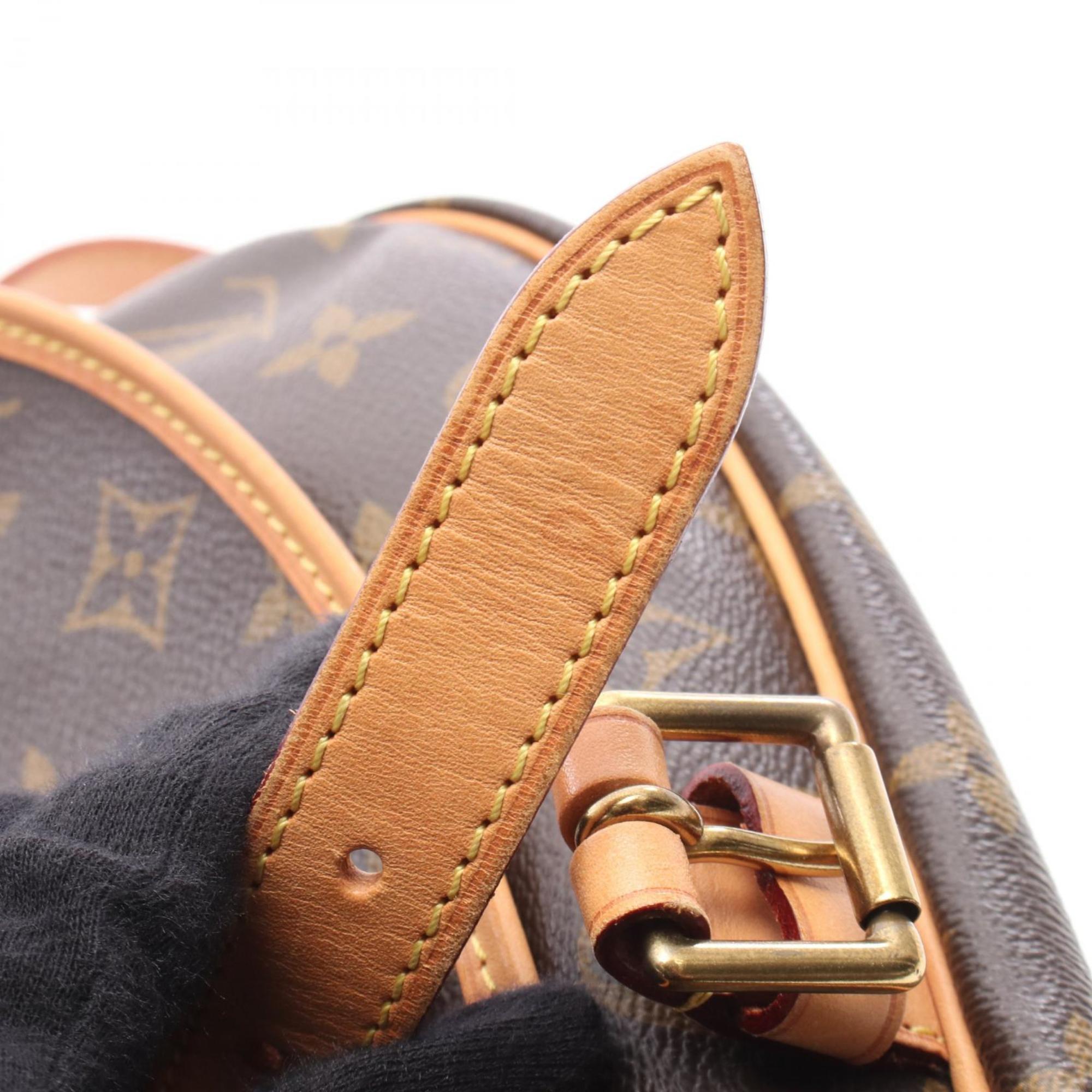 Louis Vuitton Brown Coated Canvas Leather Shoulder Bag