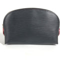 Louis Vuitton Black Noir Pink Epi Leather Pochette Pouch