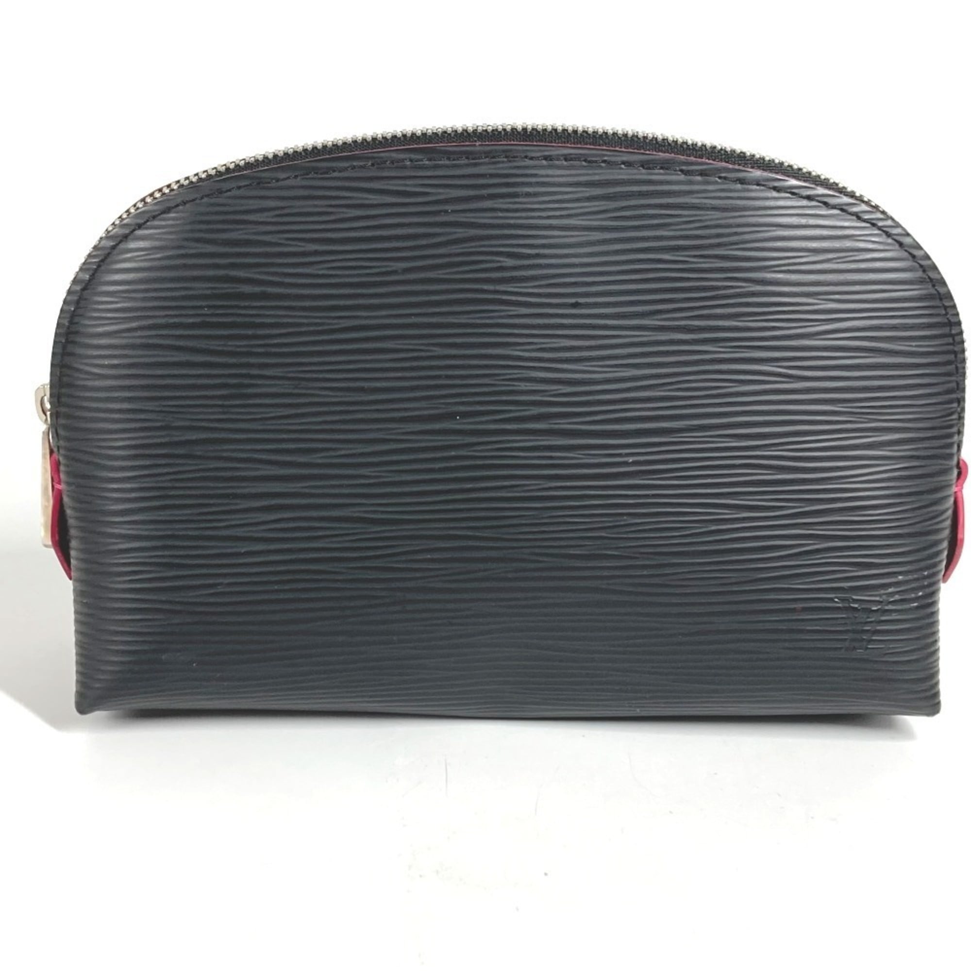 Louis Vuitton Black Noir Pink Epi Leather Pochette Pouch