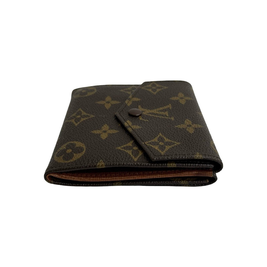 Louis Vuitton Brown Leather Pvc Wallet (Tri-Fold)