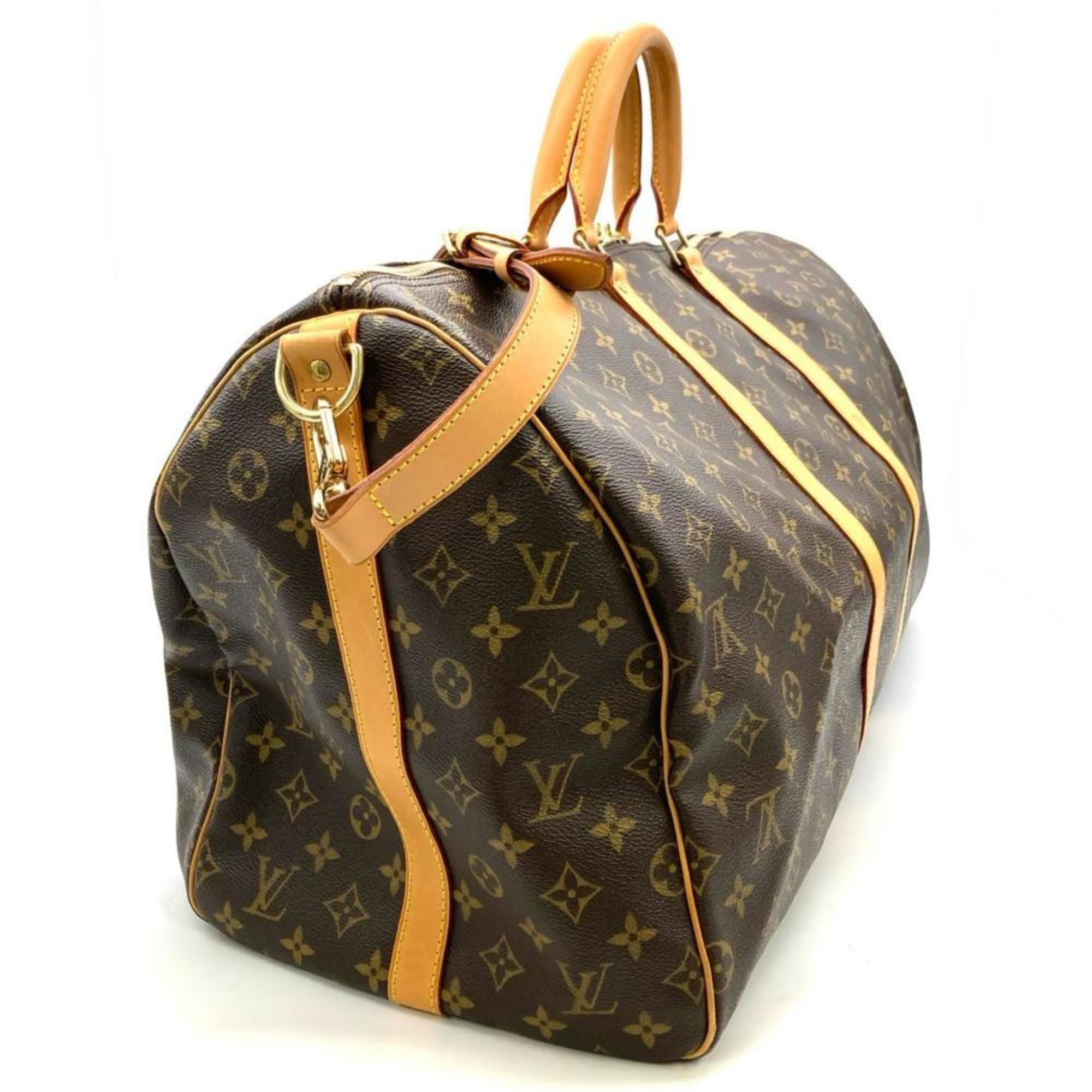 Louis Vuitton Monogram Brown Monogram Leather Boston Bag