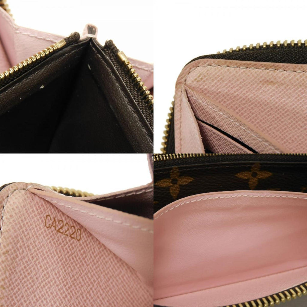 Louis Vuitton Brown Monogram Pink Rose Ballerine Monogram Canvas Leather Long Wallet