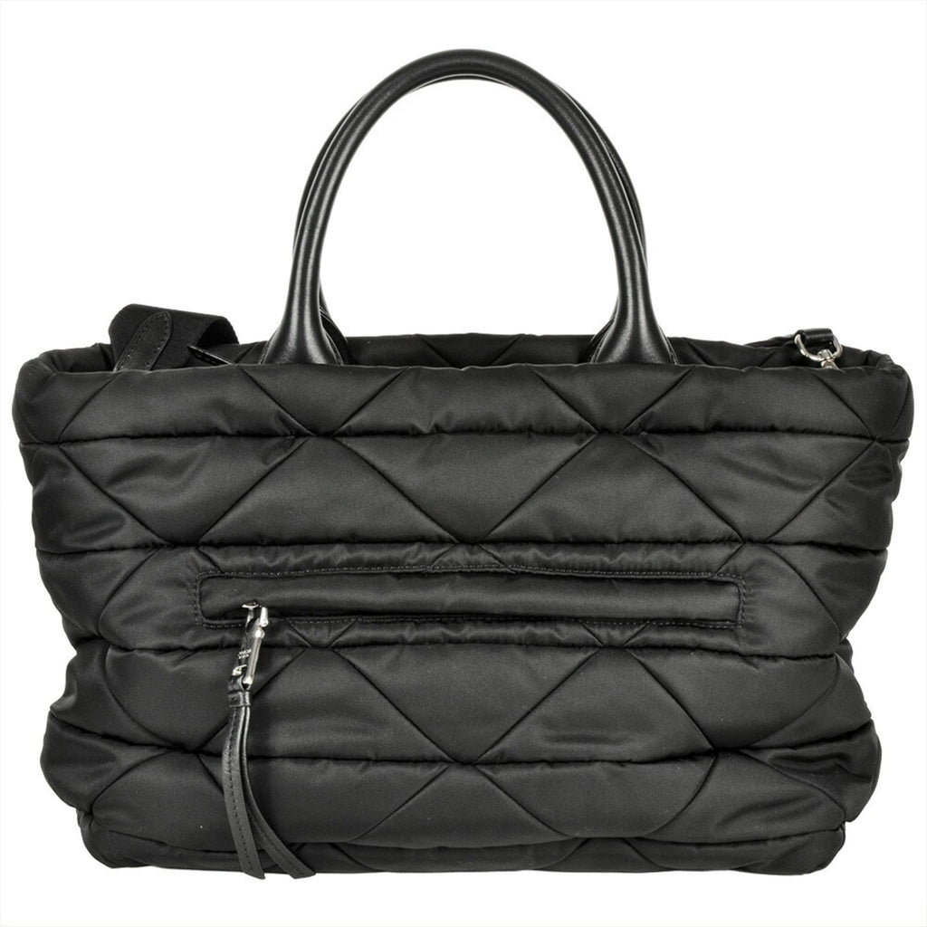 Prada Black Nylon Nappa Leather Leather Tote Bag