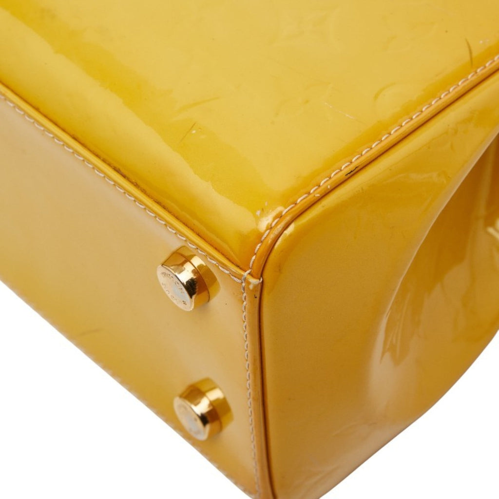 Louis Vuitton Citrin Yellow Monogram Vernis Handbag Shoulder Bag