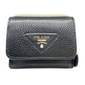 Prada Black Leather Wallet (Tri-Fold)