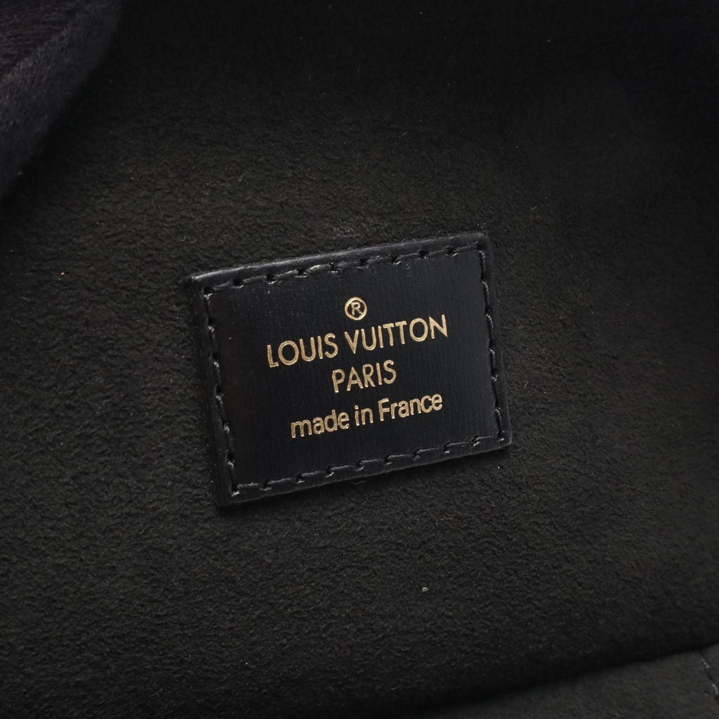 Louis Vuitton Black Brown Pvc Leather Handbag
