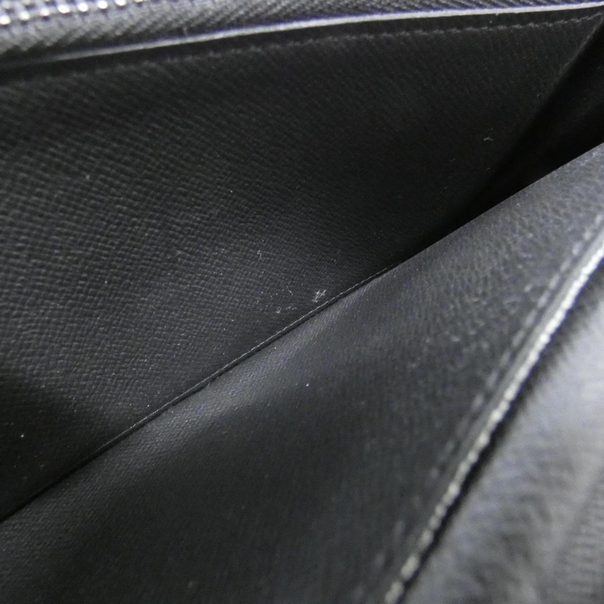 Louis Vuitton Blue Navy Black Coated Canvas Long Wallet
