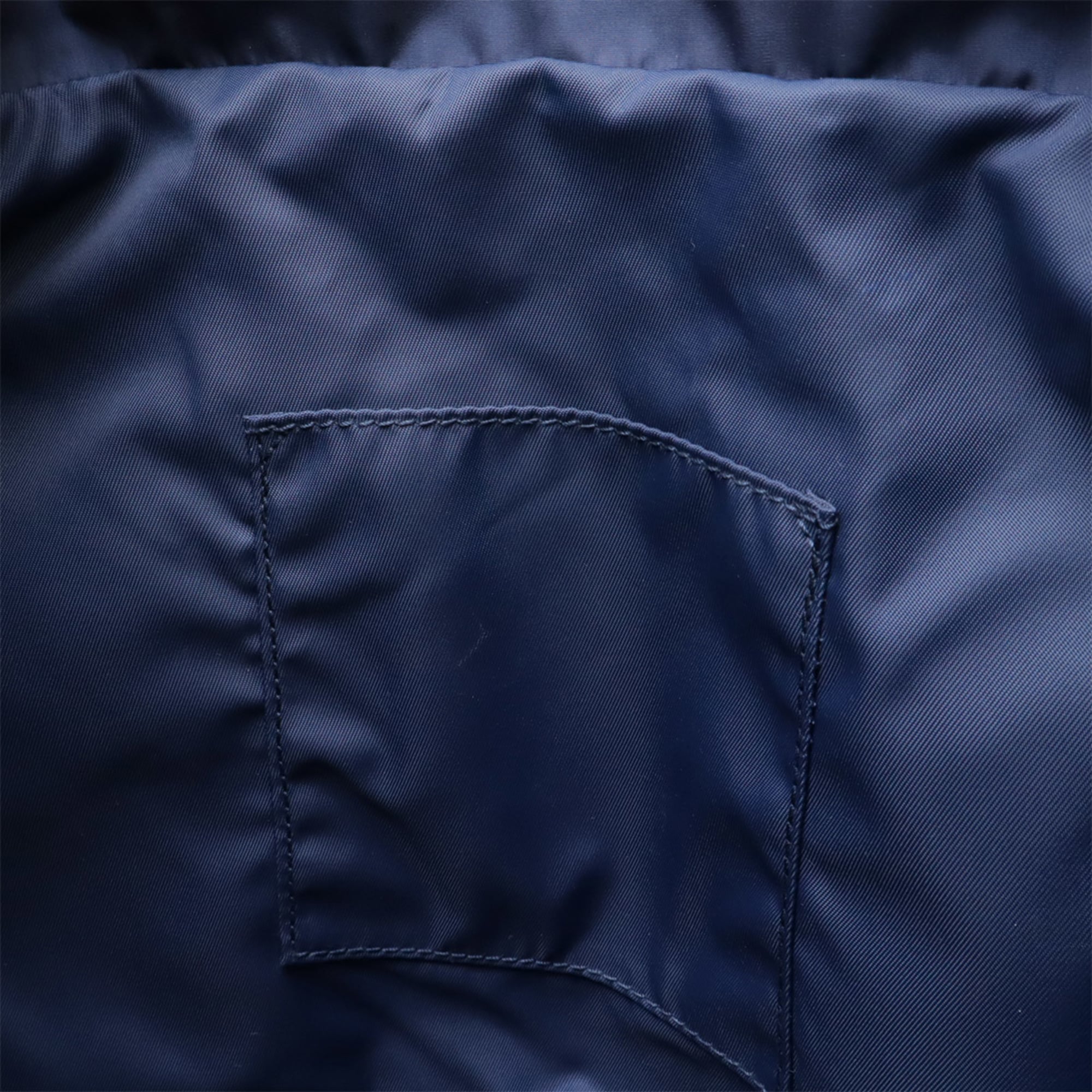 Gucci Navy Nylon Leather Backpack (Pre-Owned)