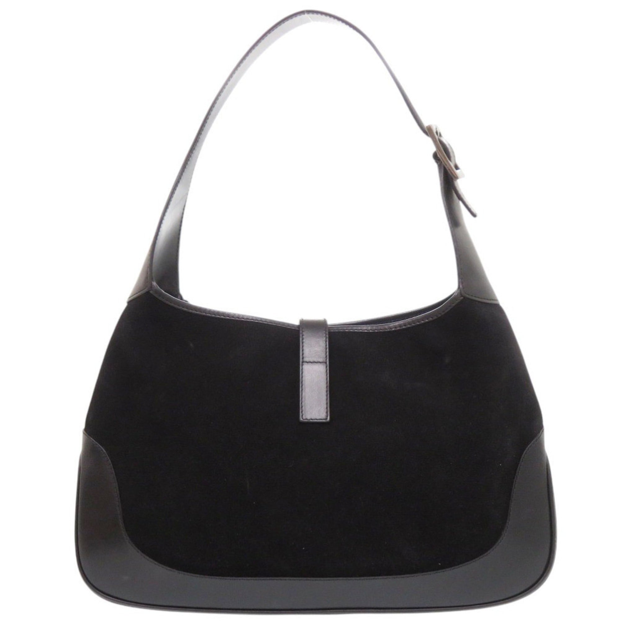 Gucci Black Suede Leather Handbag (Pre-Owned)