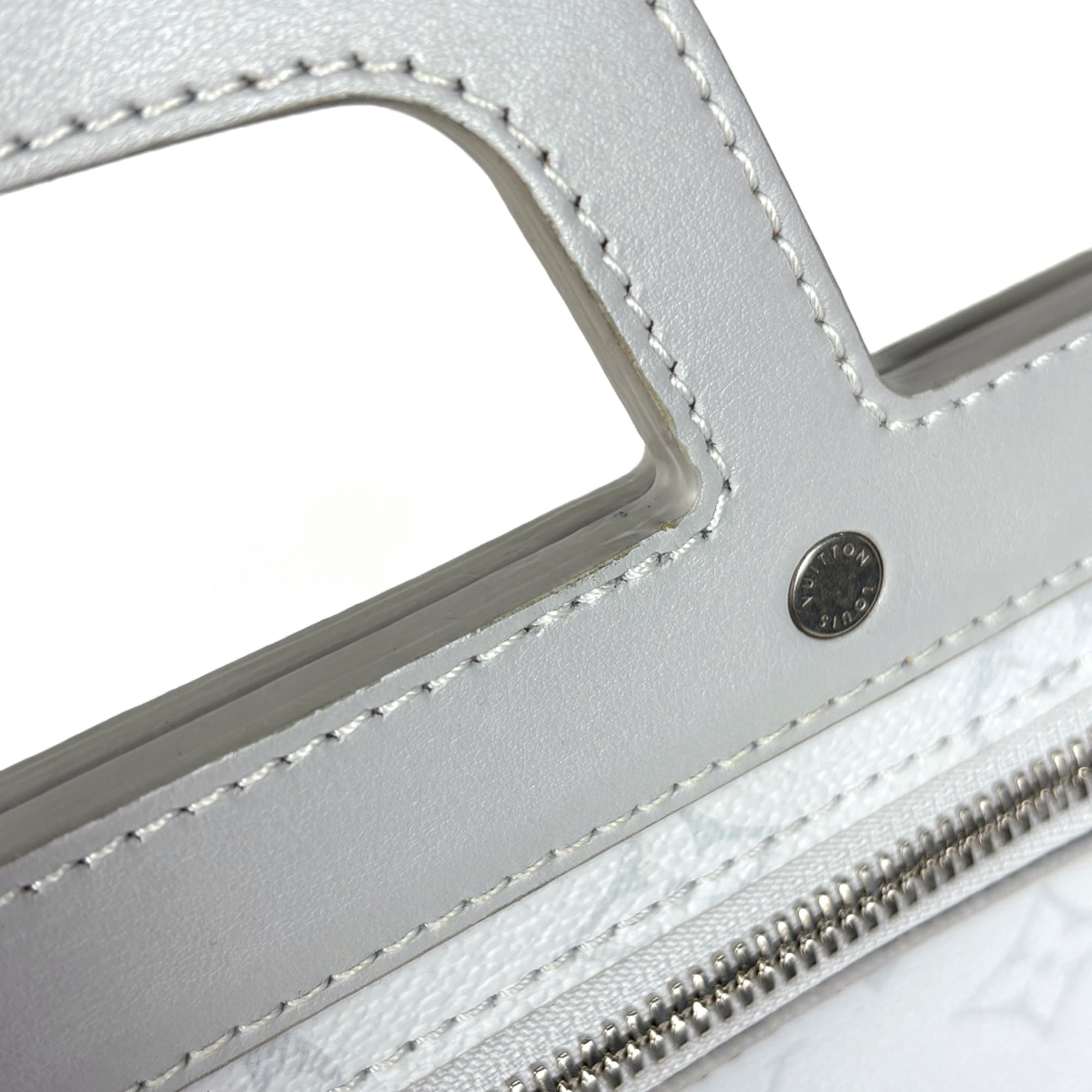 Louis Vuitton White Monogram Shoulder Bag Tote Bag