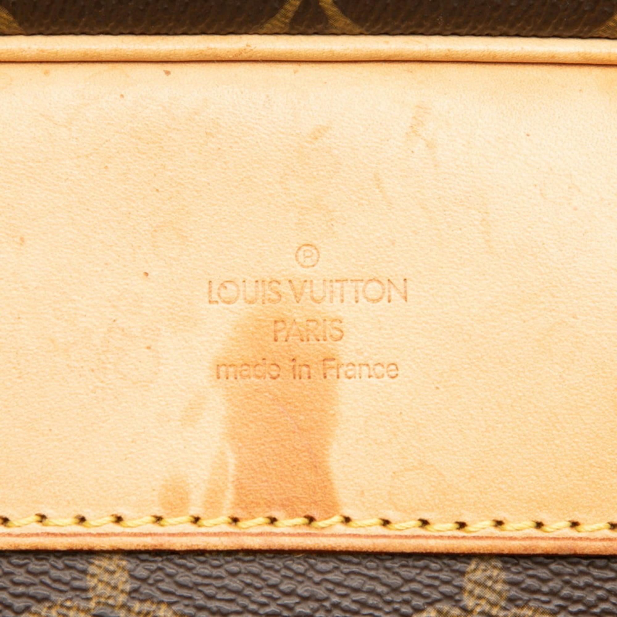 Louis Vuitton Brown Pvc Leather Boston Bag