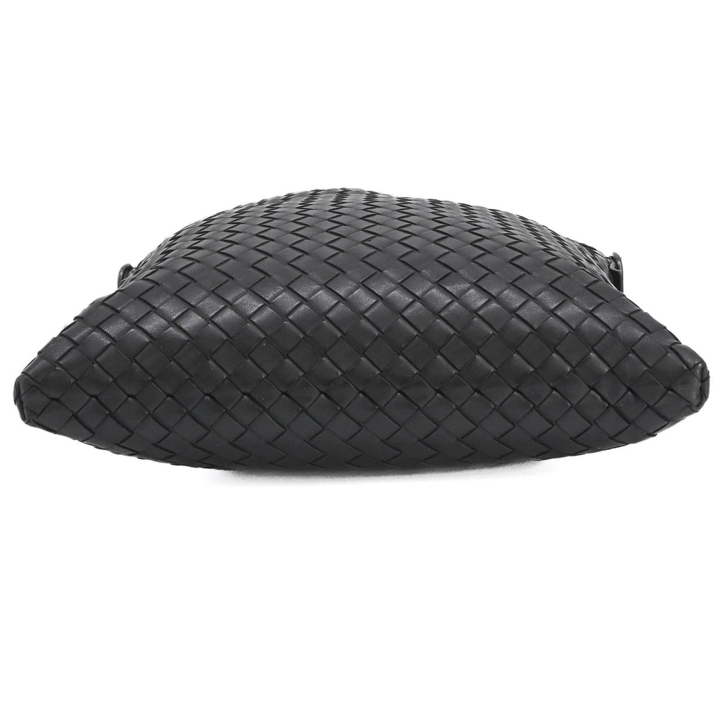 Bottega Veneta Black Intrecciato Leather Shoulder Bag