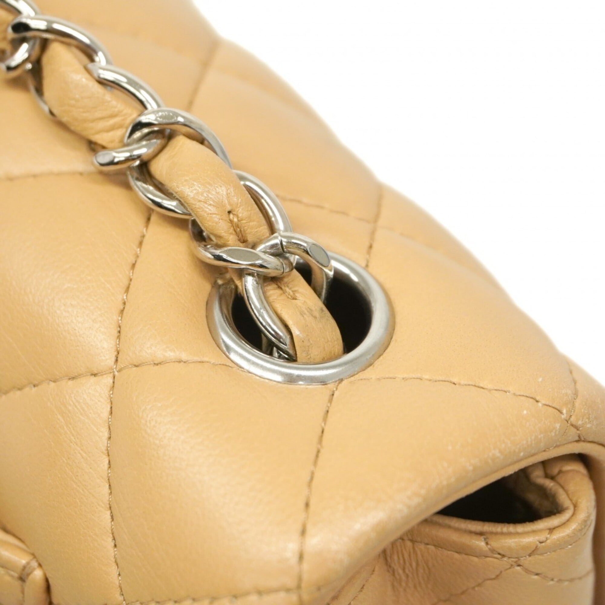 Chanel Beige Leather Shoulder Bag
