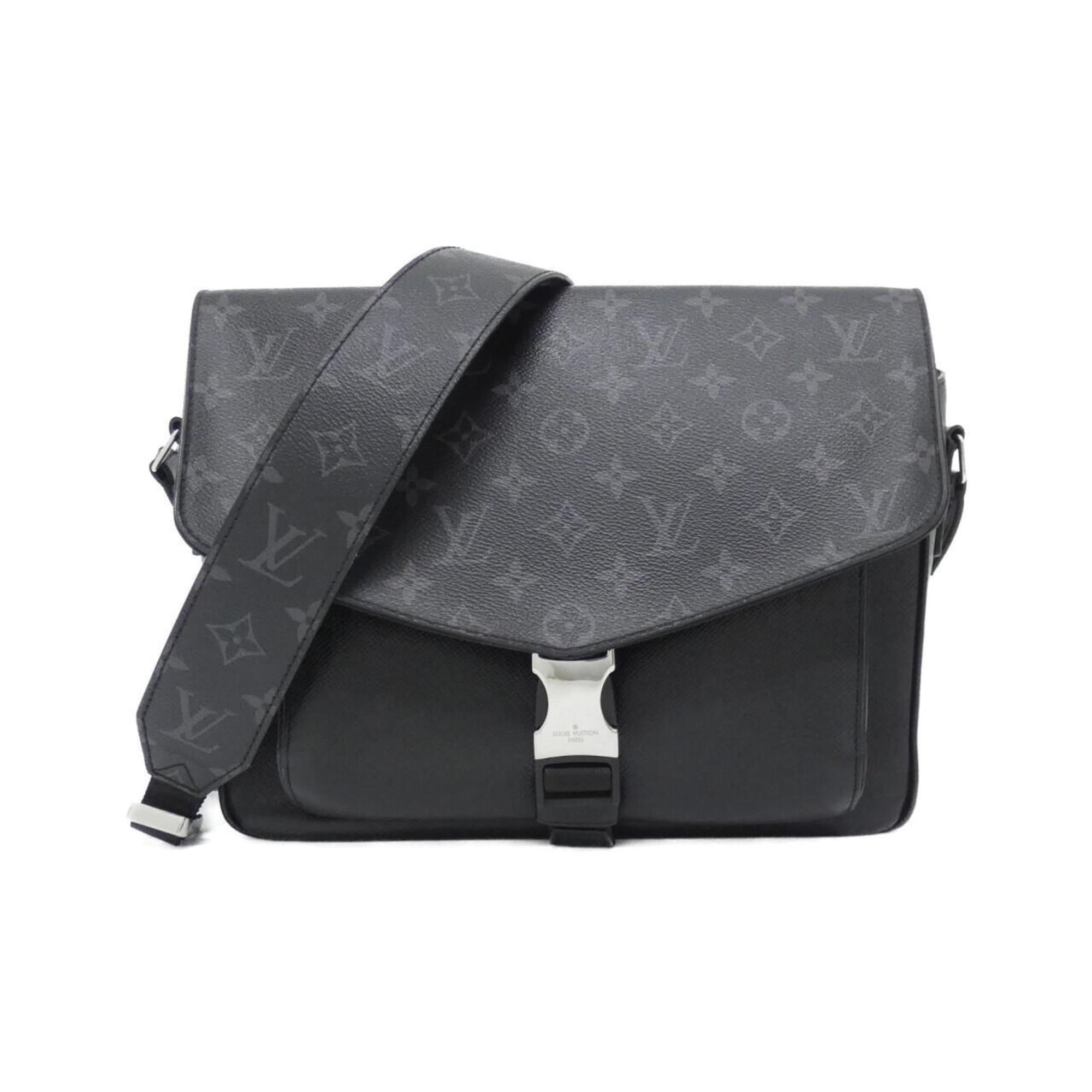 Louis Vuitton Black Coated Canvas Leather Shoulder Bag
