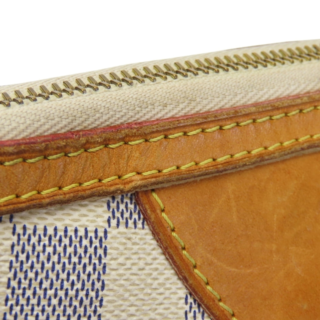 Louis Vuitton White Damier Azur Leather Shoulder Bag