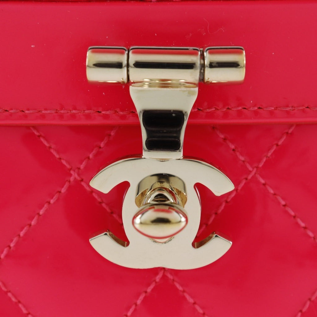 Chanel Pink Patent Leather Handbag