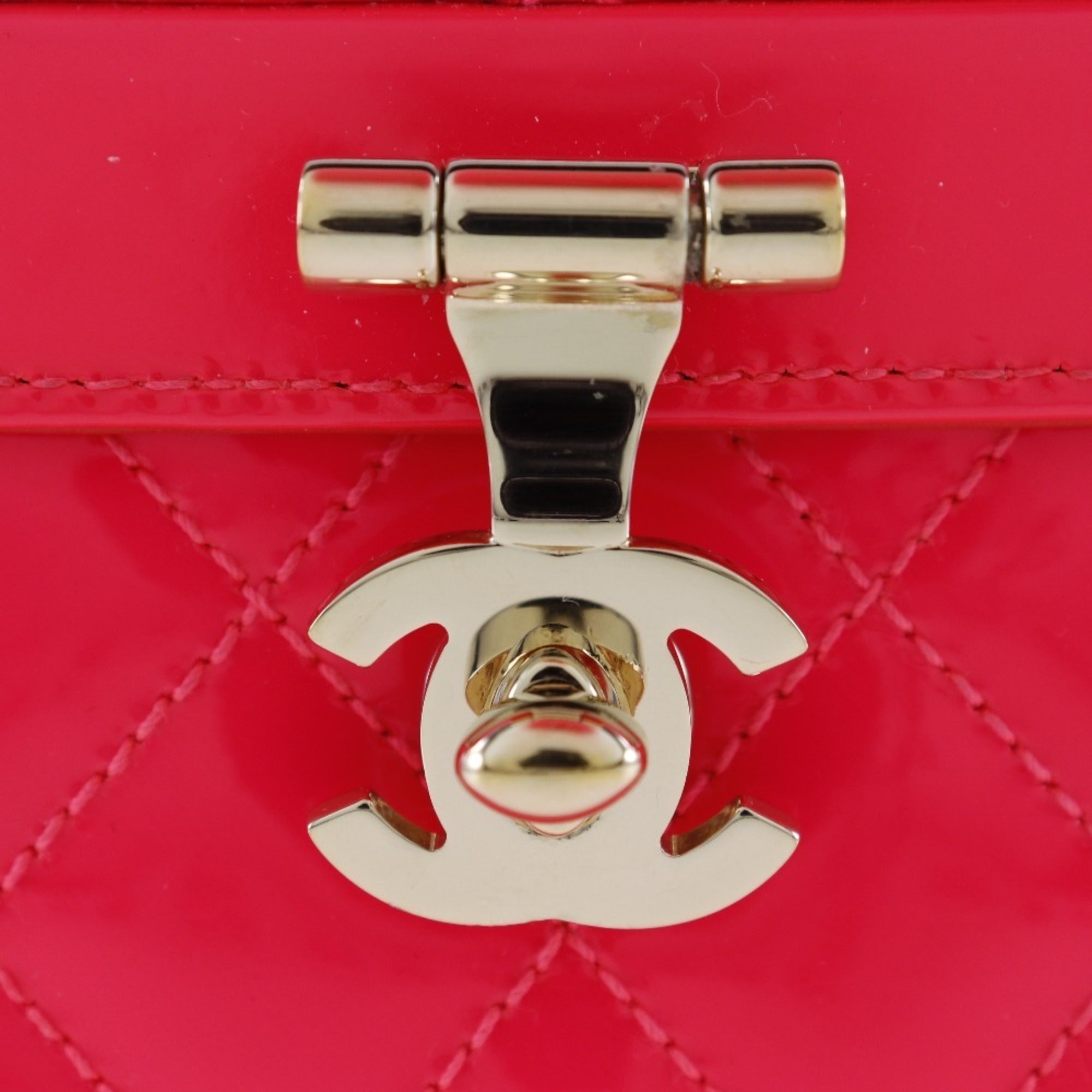 Chanel Pink Patent Leather Handbag