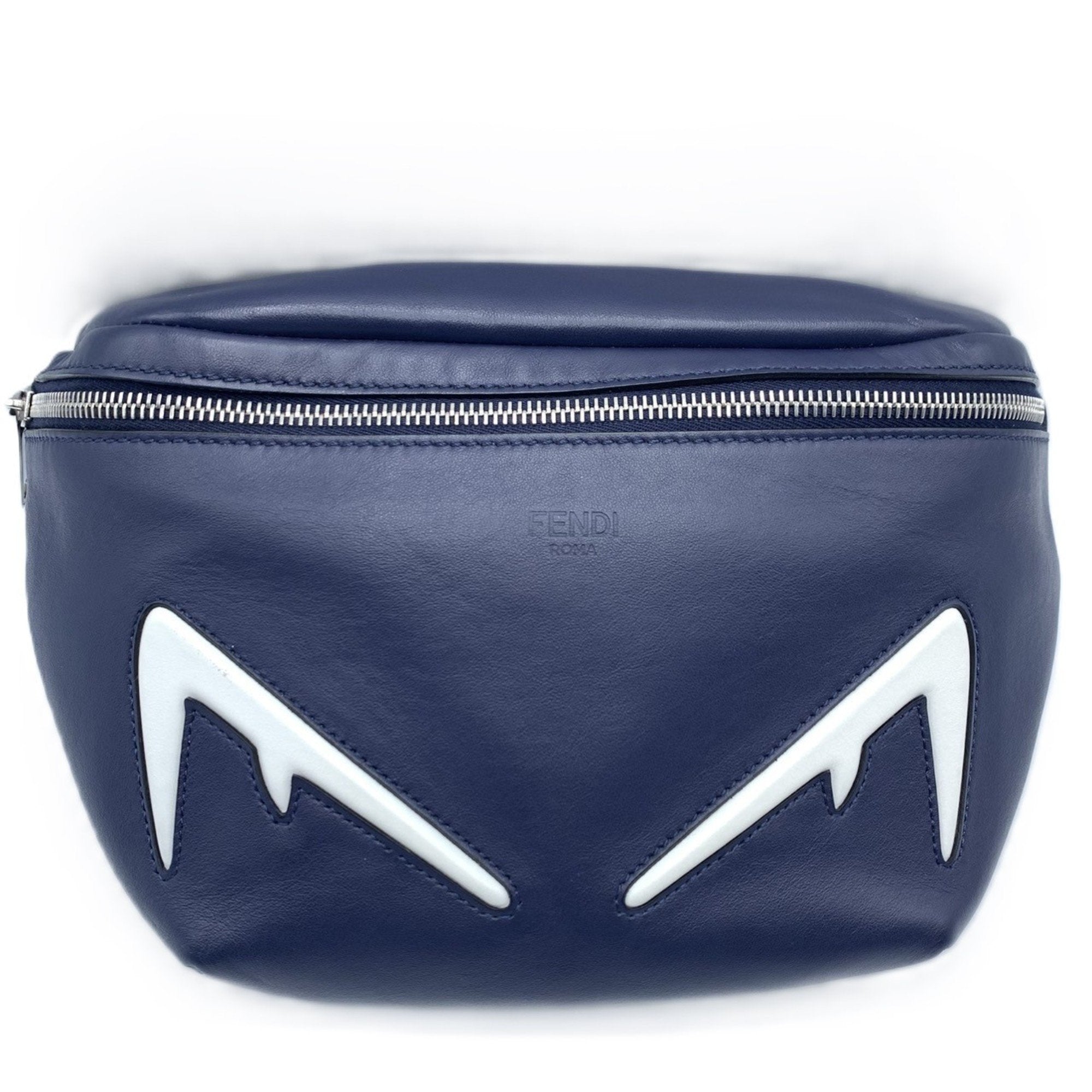 Fendi Navy Leather Fanny Pack