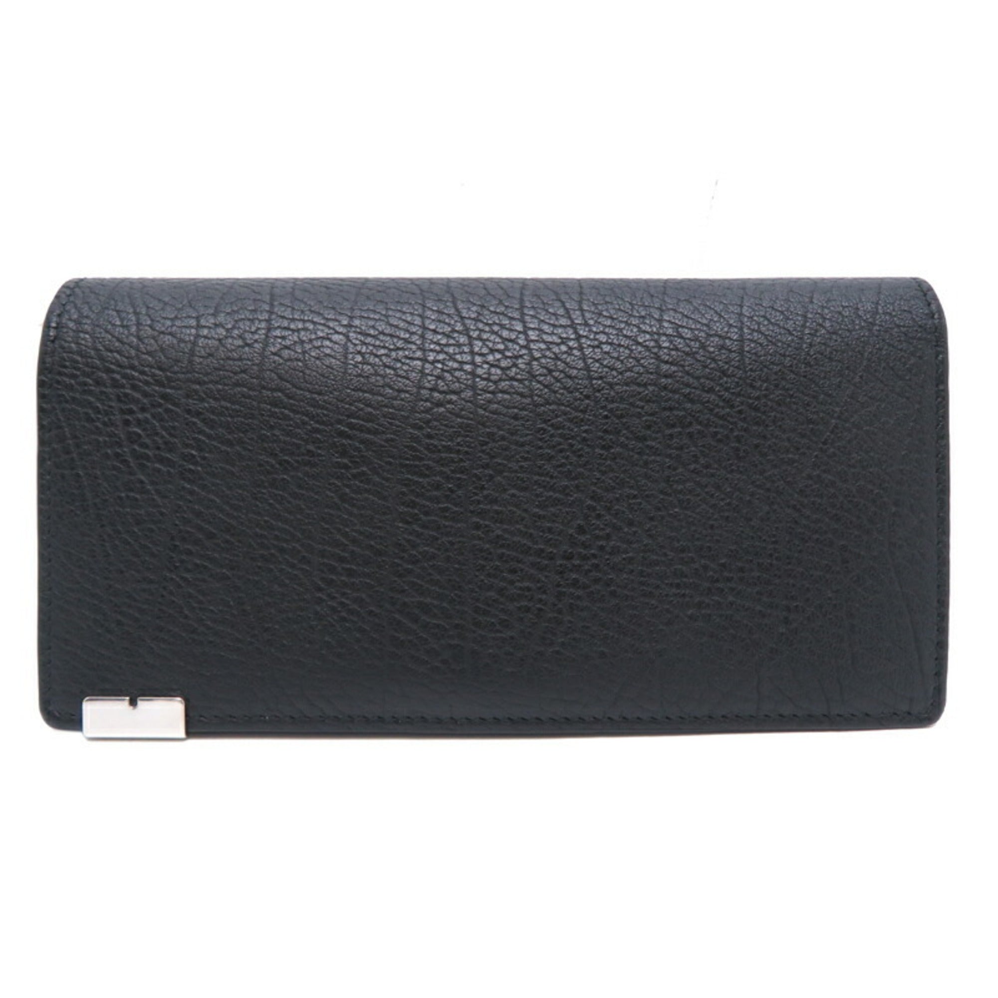 Burberry Black Leather Long Wallet (Bi-Fold)