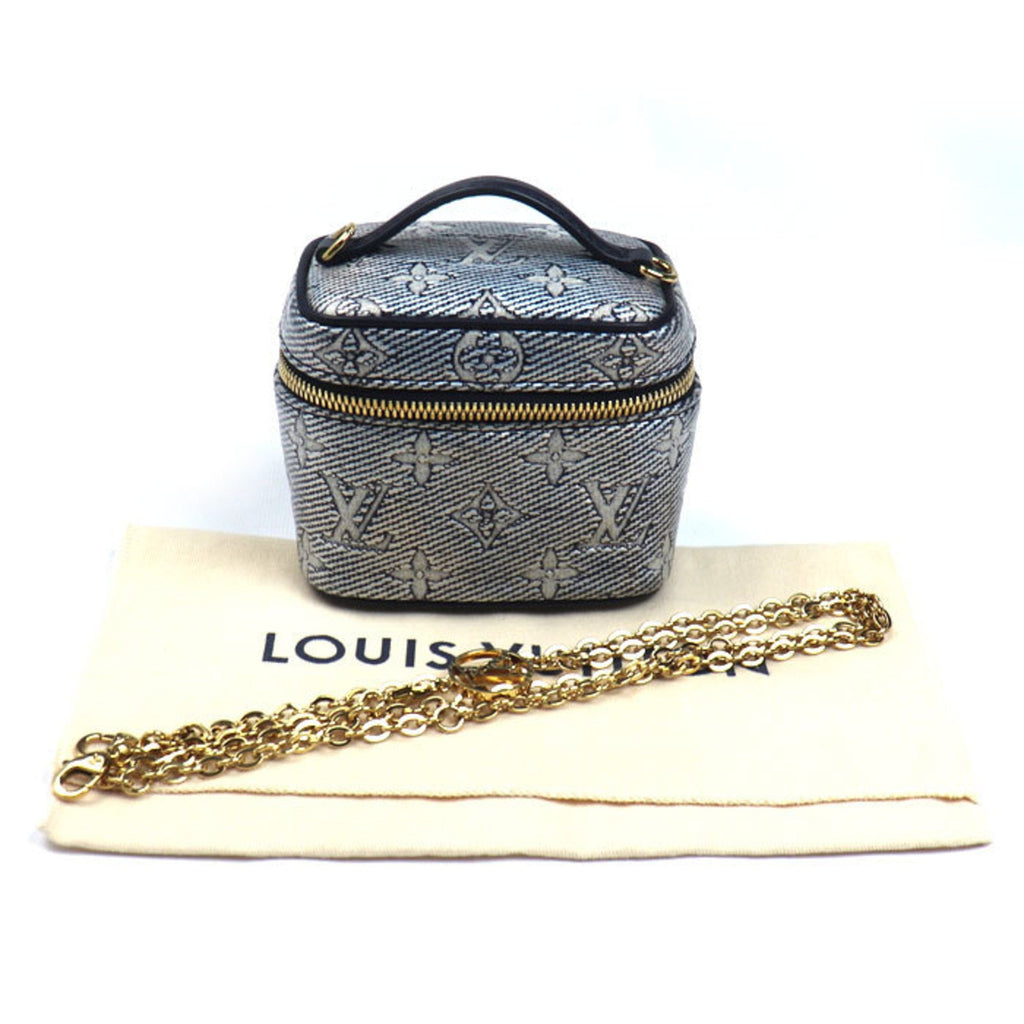 Louis Vuitton Navy Jacquard Denim Shoulder Bag Vanity Bag