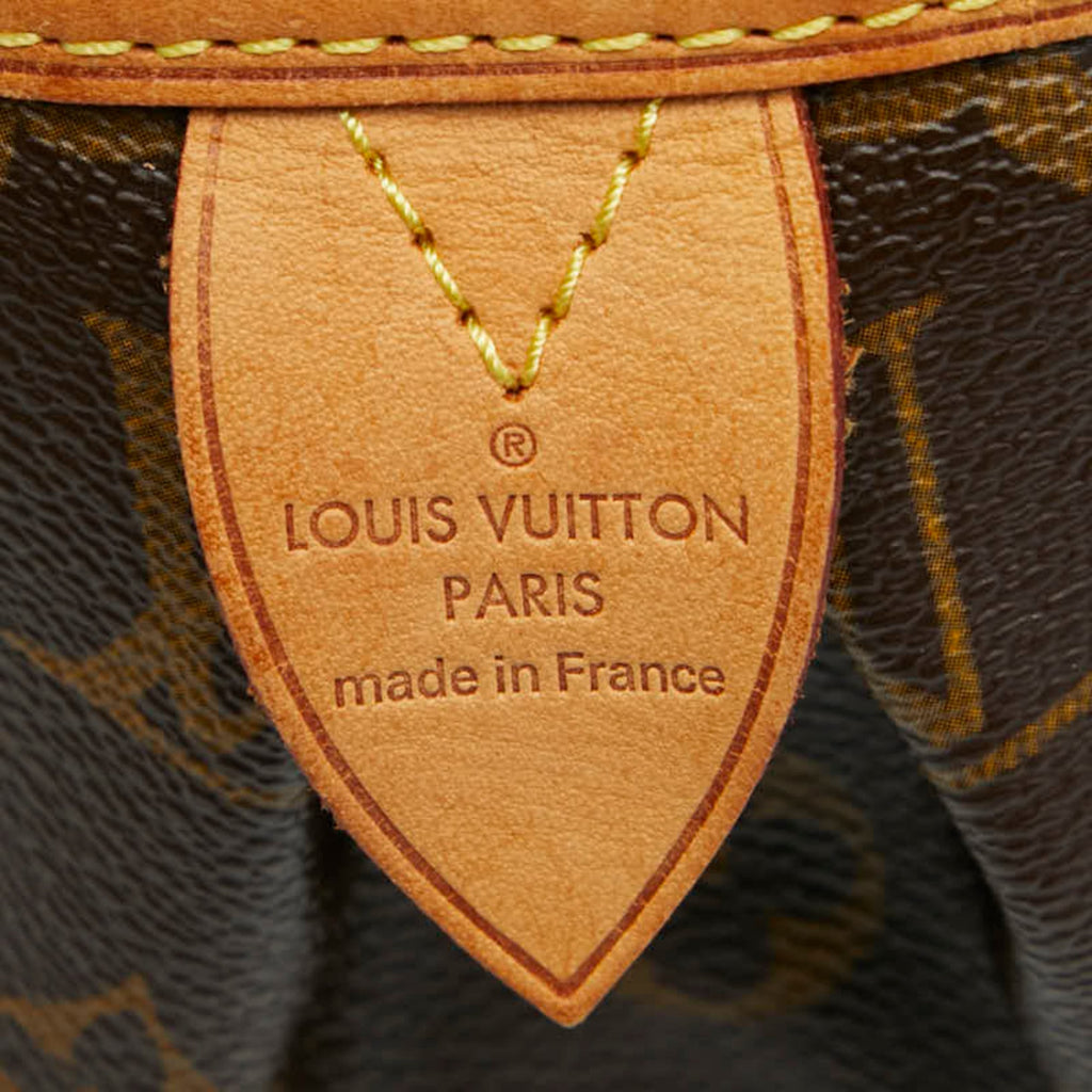 Louis Vuitton Brown Pvc Leather Handbag Tote Bag