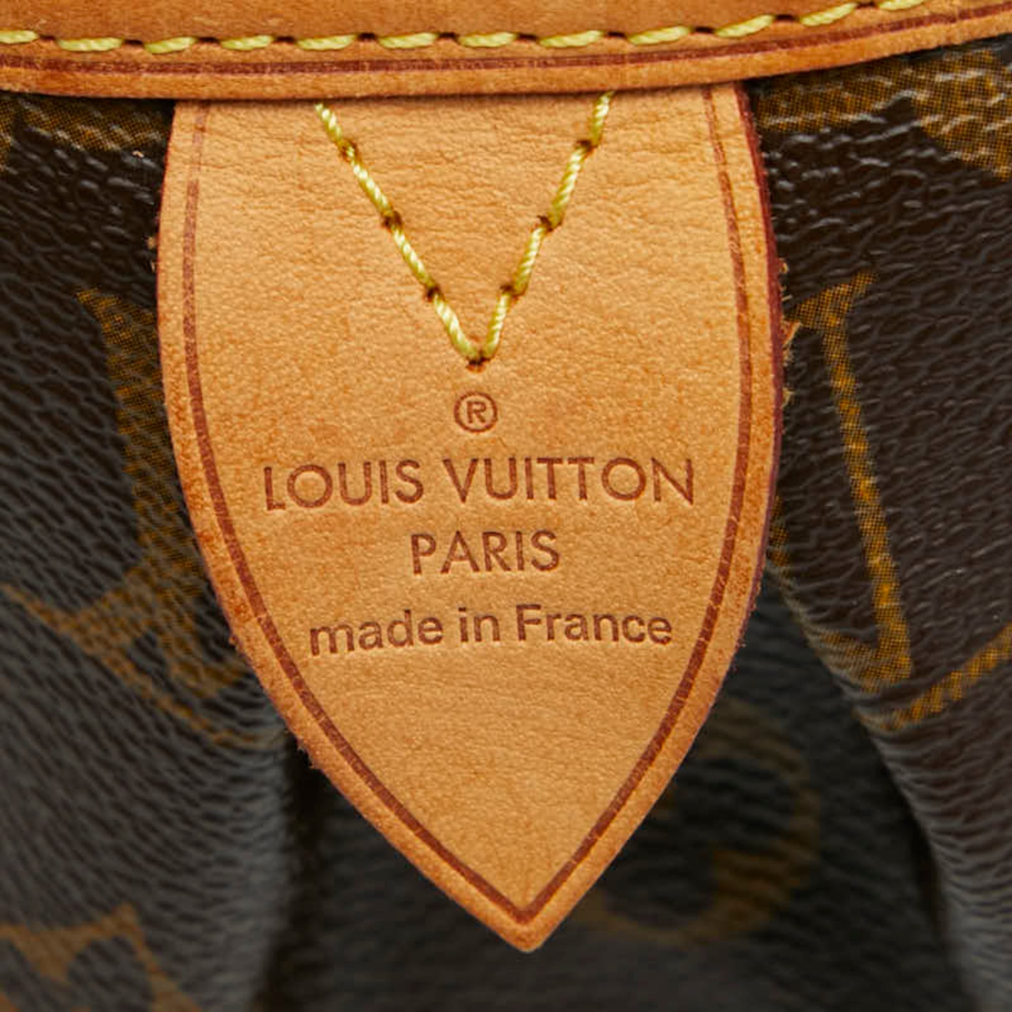Louis Vuitton Brown Pvc Leather Handbag Tote Bag