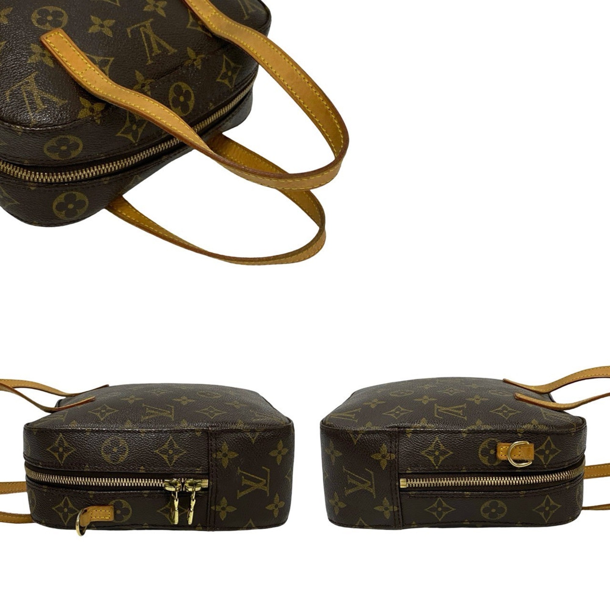 Louis Vuitton Brown Leather Pvc Shoulder Bag