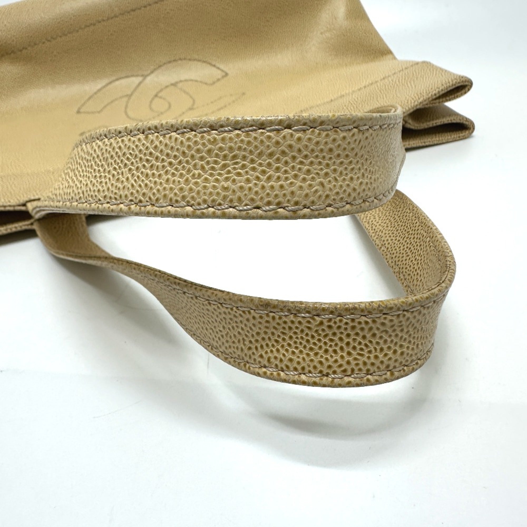 Chanel Beige Leather Tote Bag