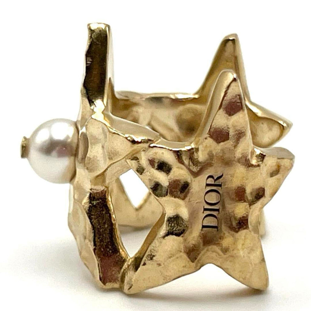 Christian Dior Gold Metal Band Ring (Pre-Owned)