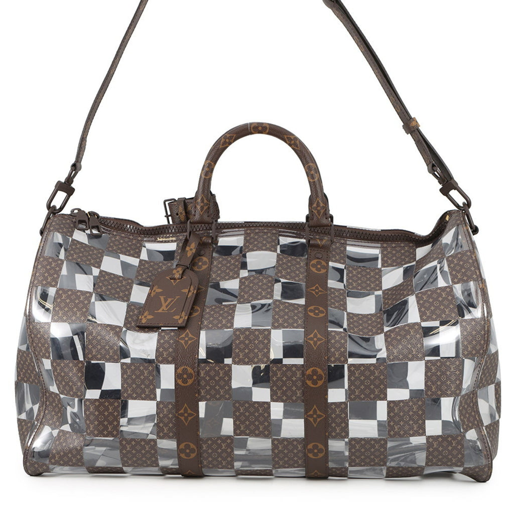 Louis Vuitton Brown Clear Pvc Boston Bag