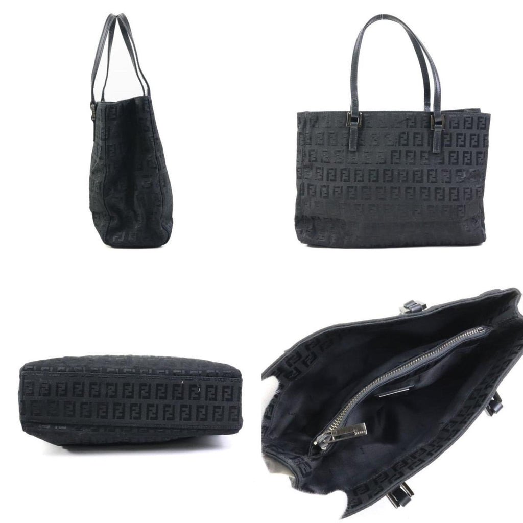 Fendi Black Nylon Canvas Handbag