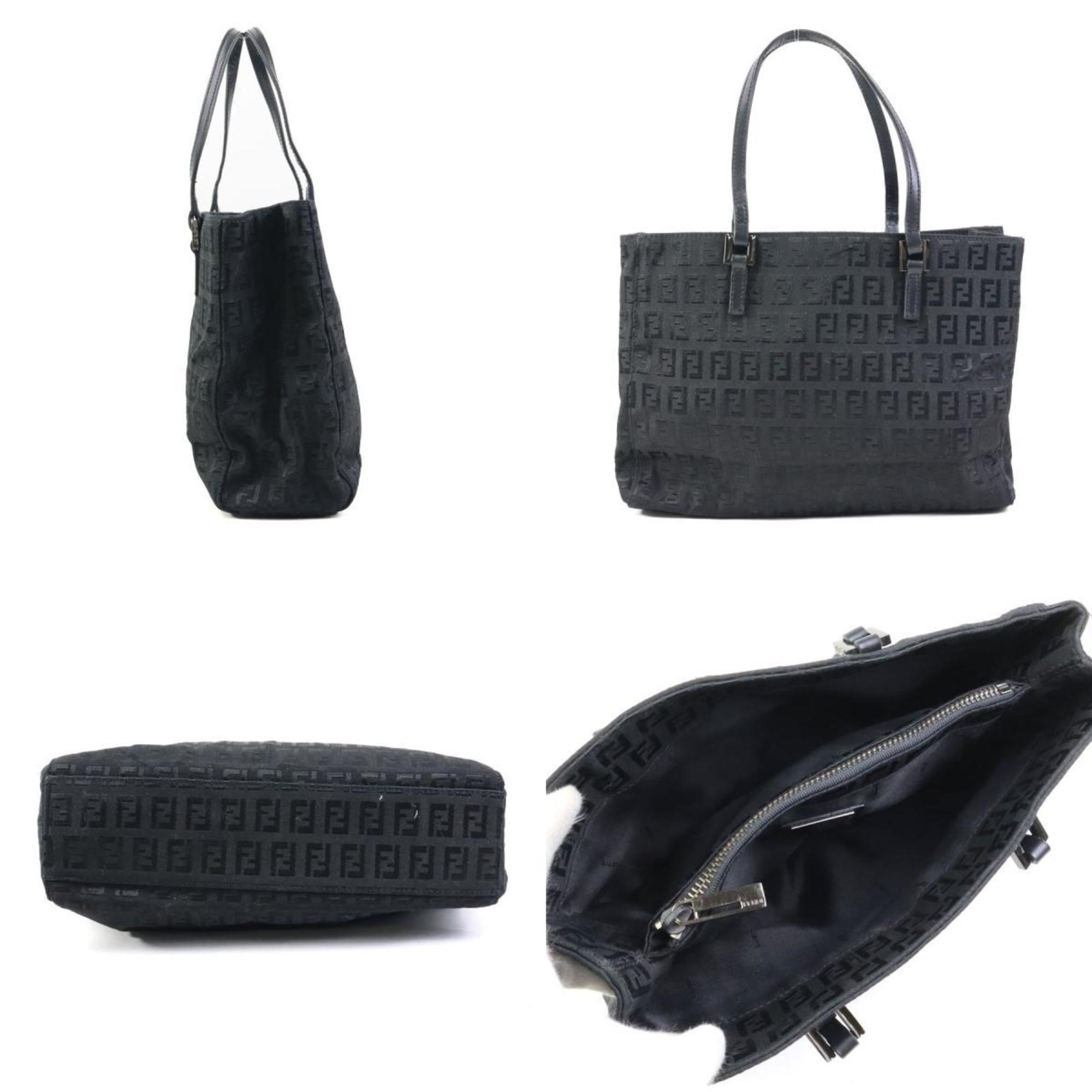 Fendi Black Nylon Canvas Handbag