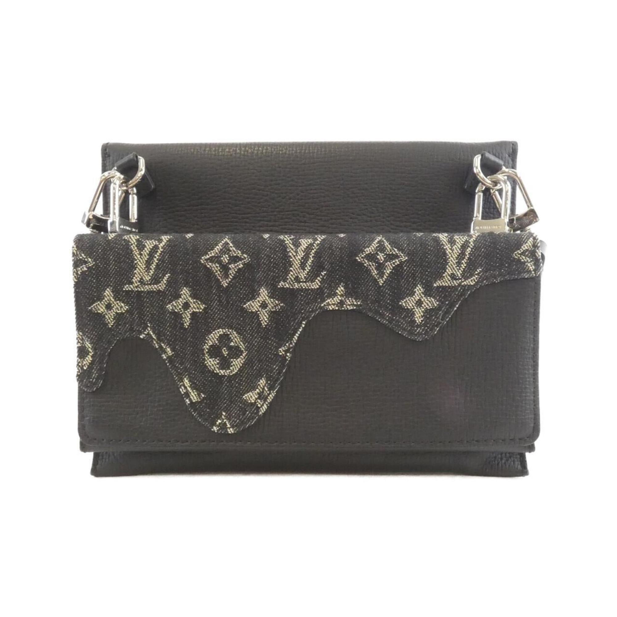 Louis Vuitton Black Monogram Monogram Monogram Denim Leather Shoulder Bag