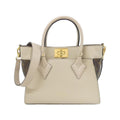 Louis Vuitton Grayish Coated Canvas Leather Handbag