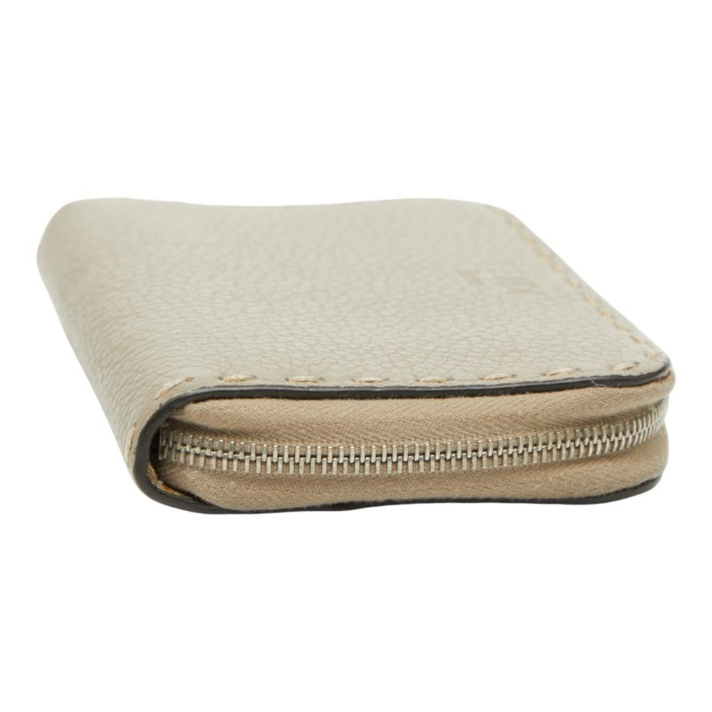Fendi Grayish Leather Coin Purse/Coin Case