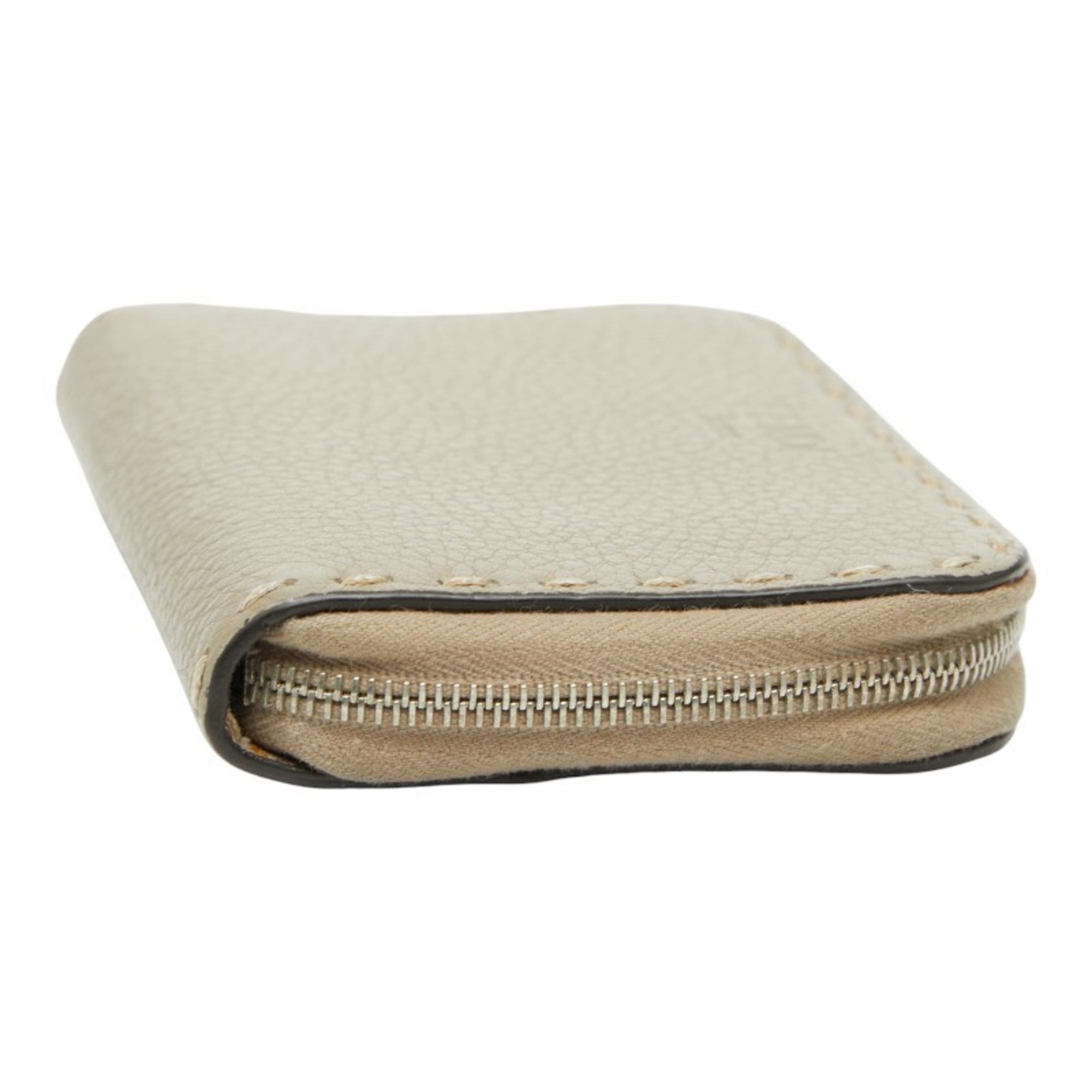 Fendi Grayish Leather Coin Purse/Coin Case