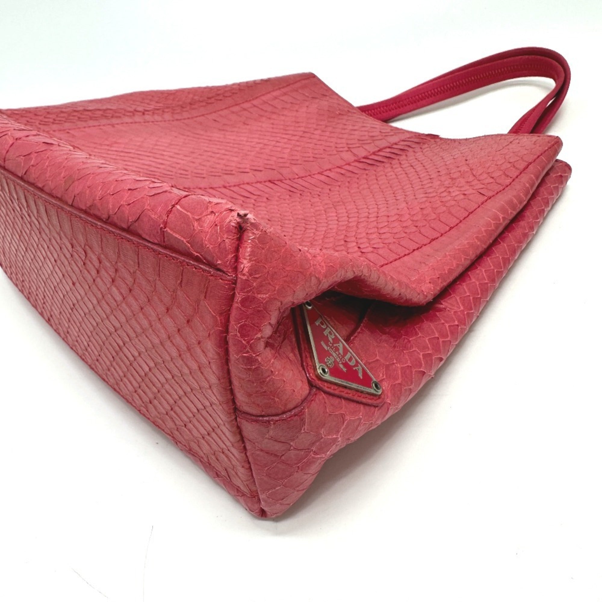 Prada Pink Leather Shoulder Bag Tote Bag