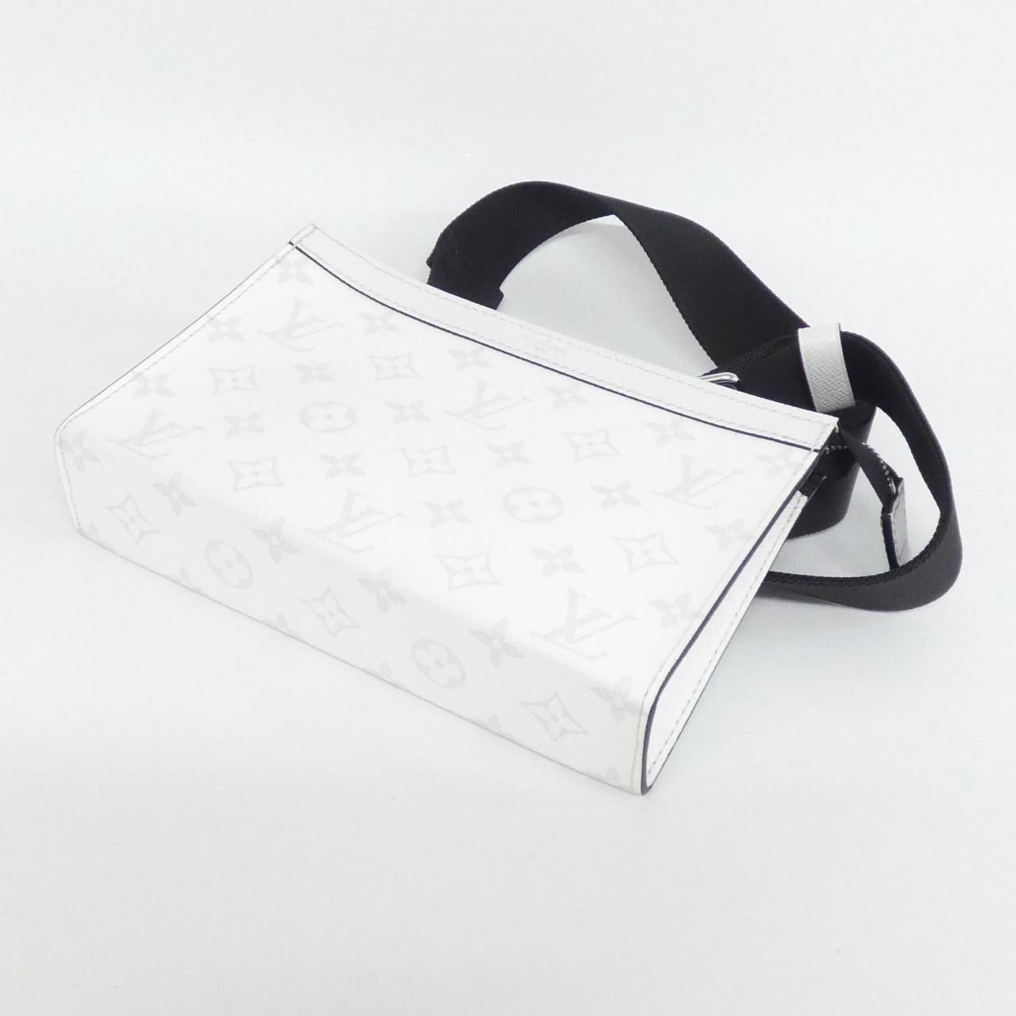 Louis Vuitton White Coated Canvas Leather Shoulder Bag