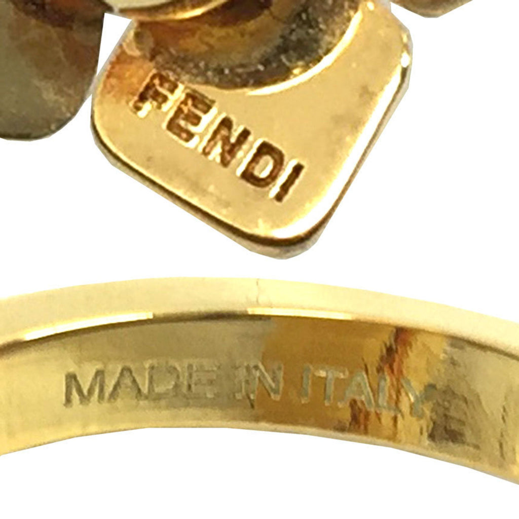 Fendi Gold Brass Band Ring