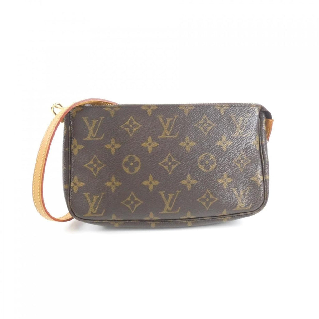 Louis Vuitton Marron Coated Canvas Pochette Pouch