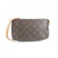 Louis Vuitton Marron Coated Canvas Pochette Pouch