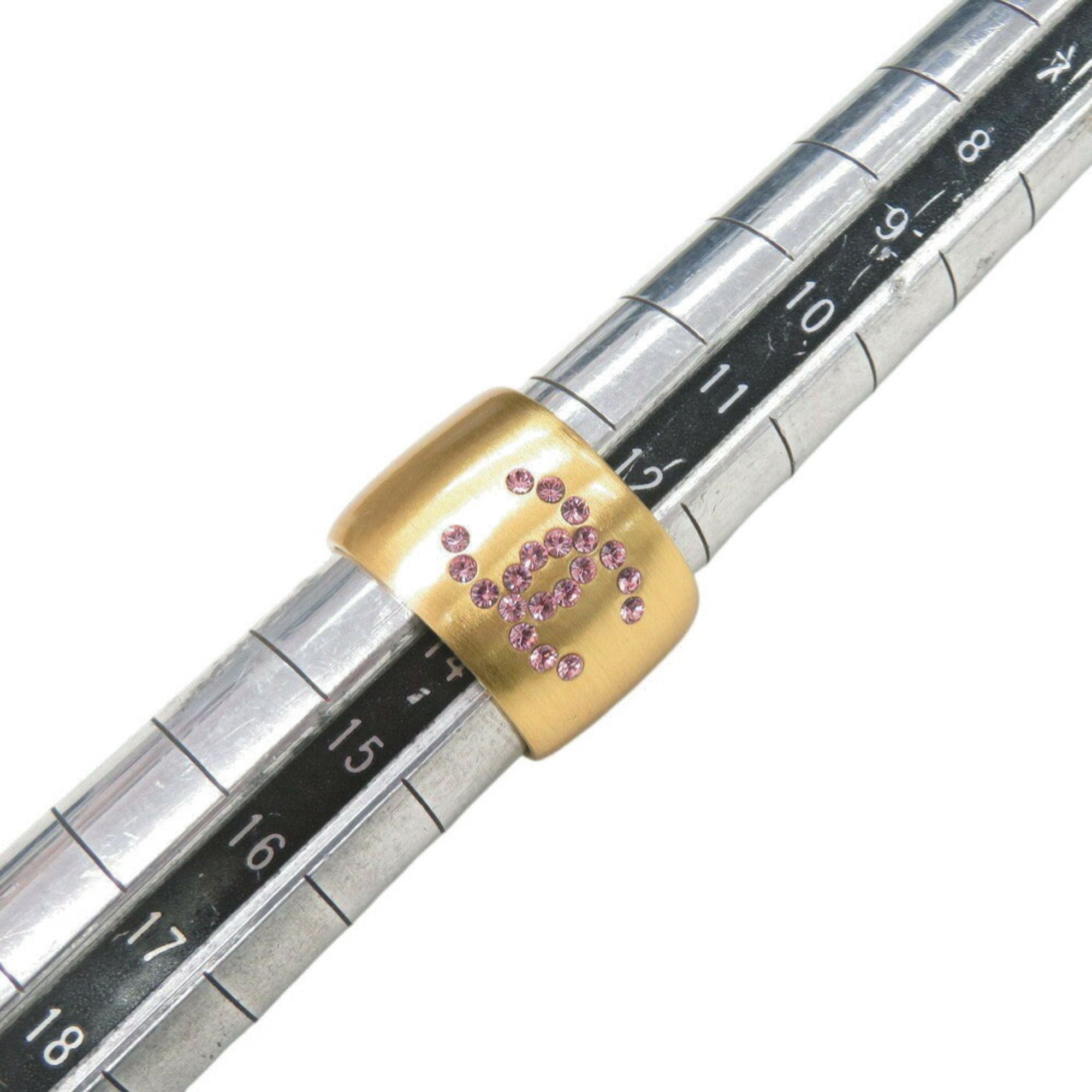 Chanel Gold Pink Gold Metal Band Ring
