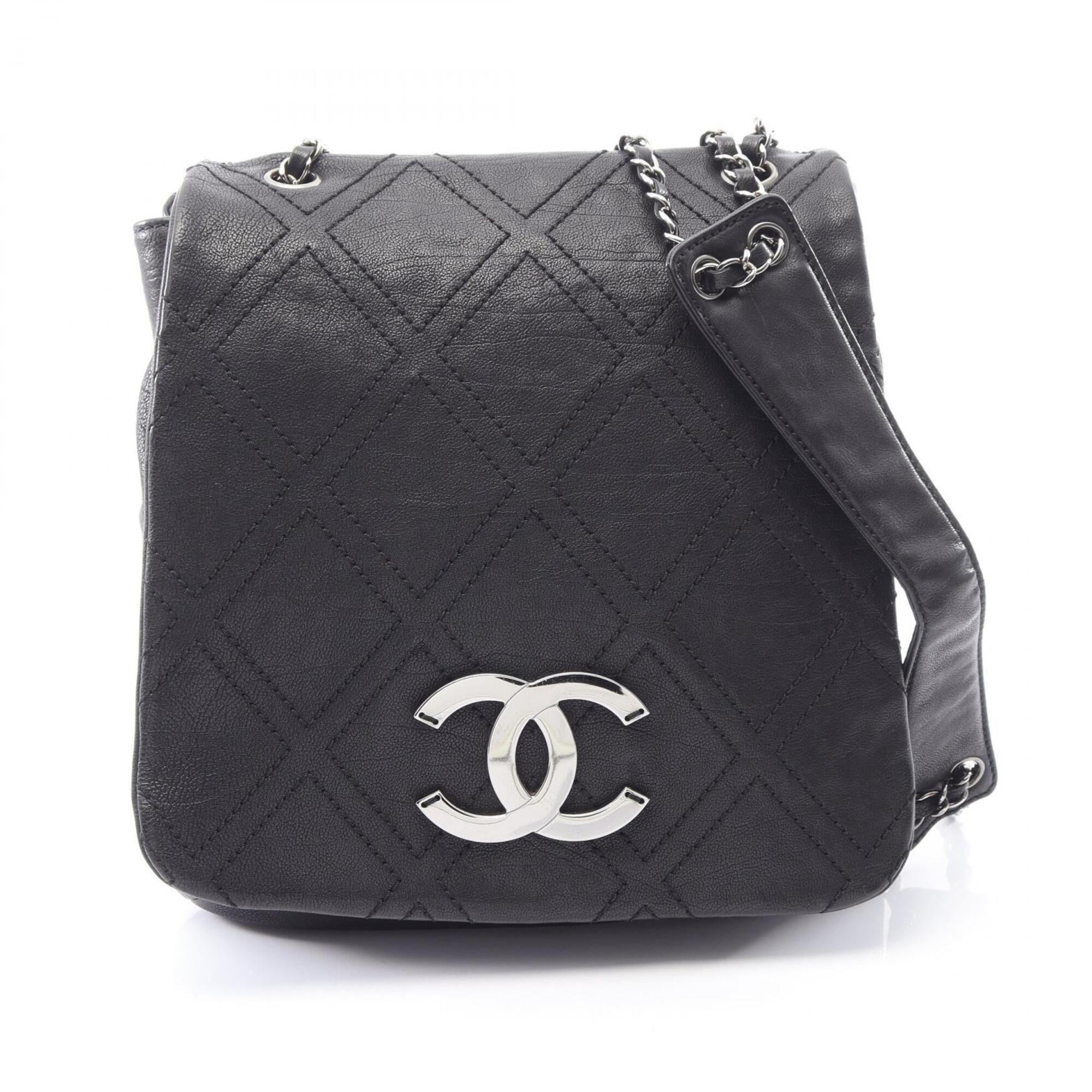 Chanel Black Leather Shoulder Bag