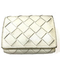 Bottega Veneta White Leather Wallet (Tri-Fold)