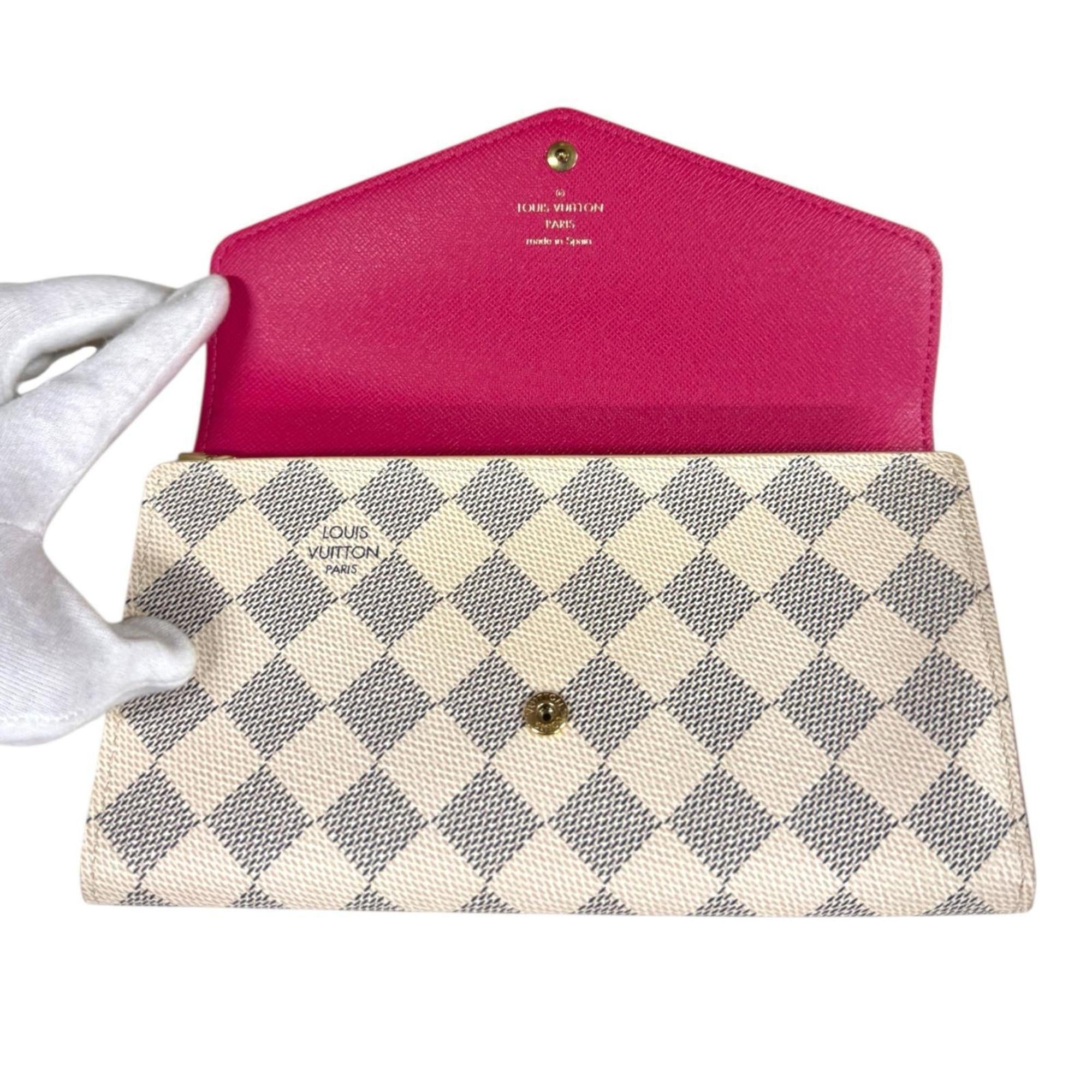 Louis Vuitton Damier Azur Damier Azur White Damier Azur Long Wallet
