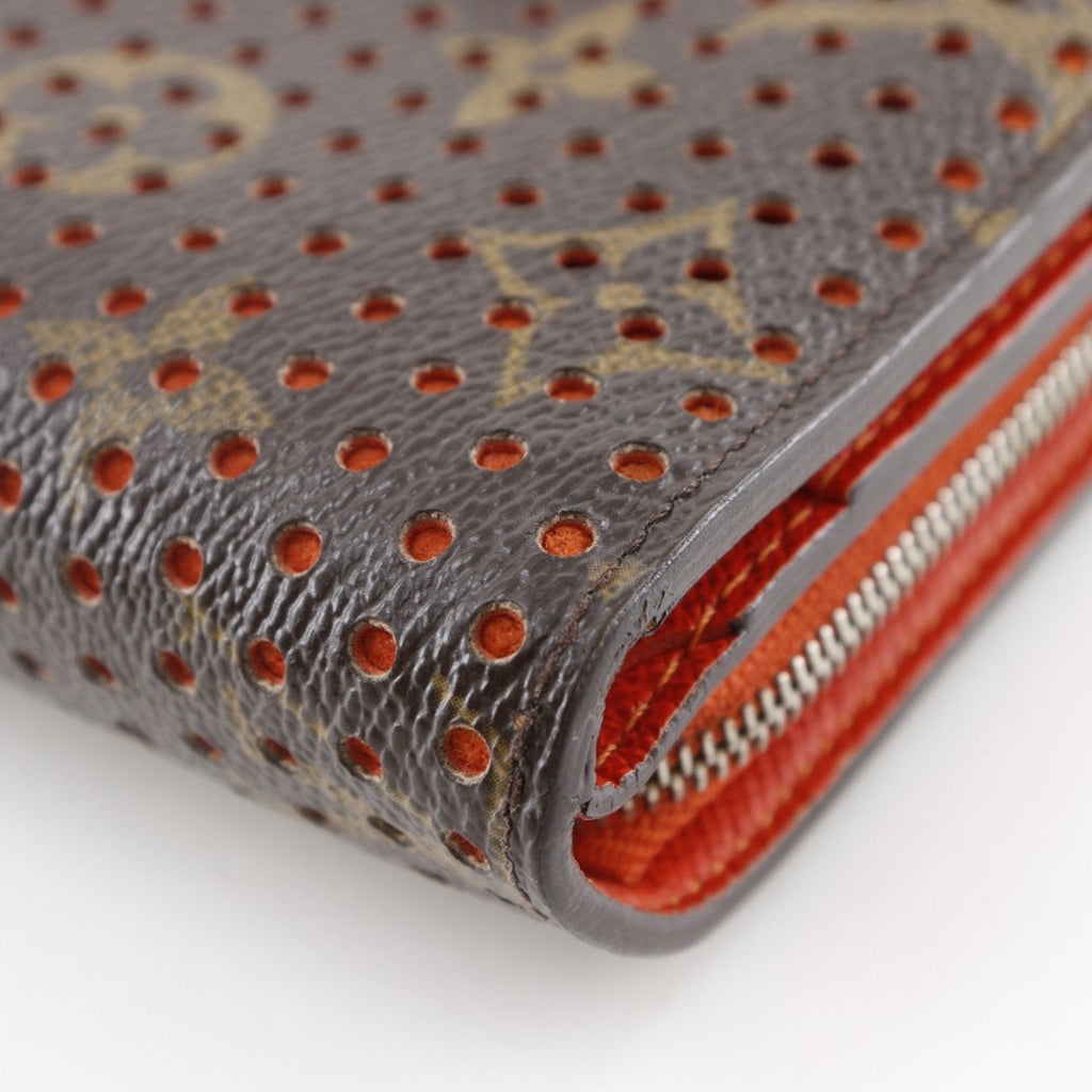Louis Vuitton Lv Orange Orange Monogram Perforated Wallet