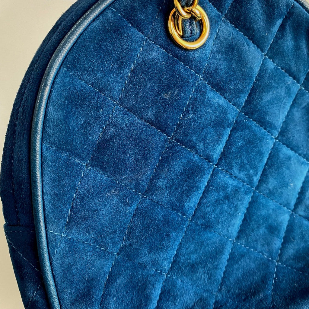 Chanel Blue Leather Handbag