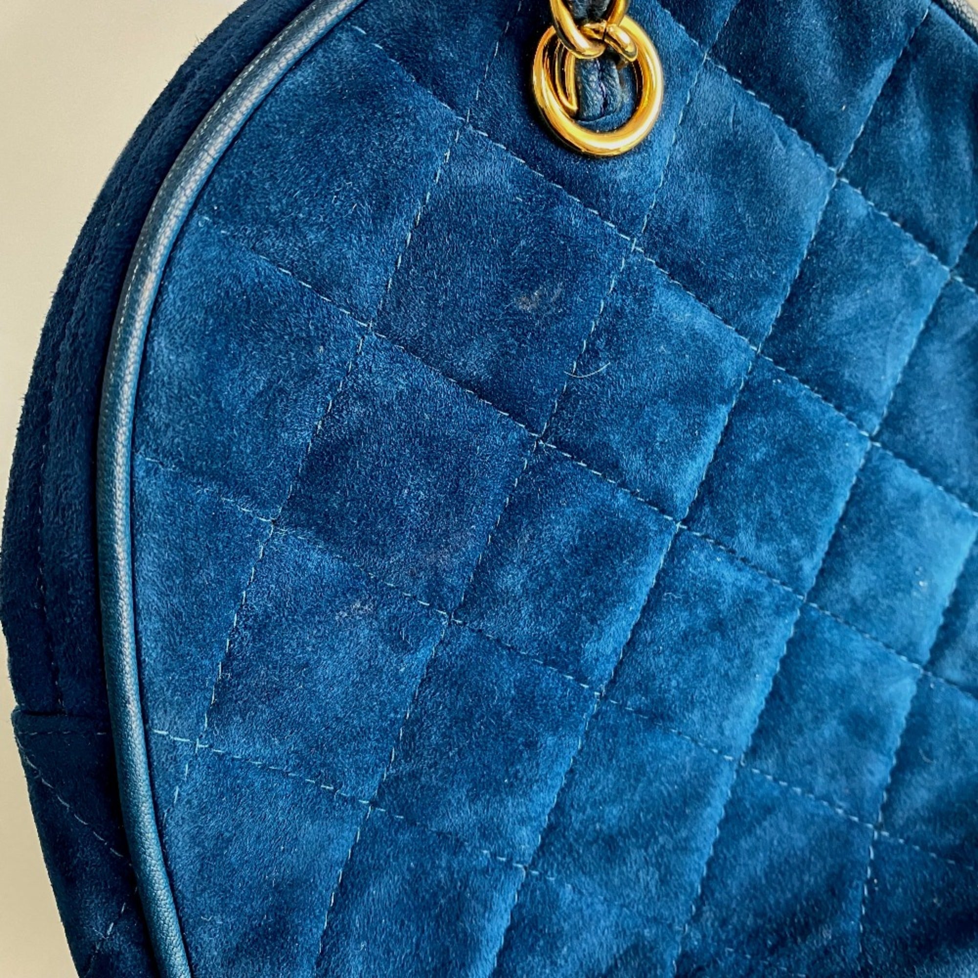 Chanel Blue Leather Handbag